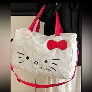 New Sanrio hello kitty white travel duffle bag